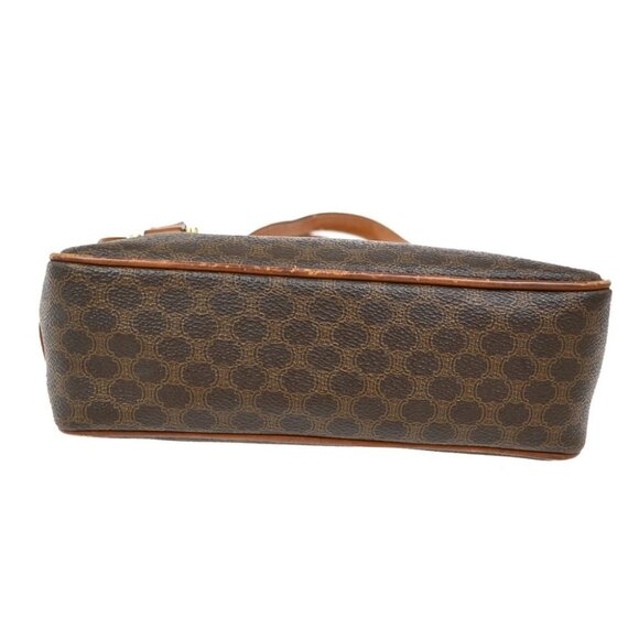 CELINE Logo Macadam Pattern Shoulder Bag PVC Leather Brown Italy - Picture 5 of 16